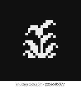 Plant emoji pixel art icon. Isolated vector illustration. Game assets 8-bit sprite. Design for stickers,  print, web, prints, t-shirt, stickers, logo, mobile app. 
