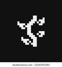 Plant emoji pixel art icon. Isolated vector illustration. Game assets 8-bit sprite. Design for stickers,  print, web, prints, t-shirt, stickers, logo, mobile app. 