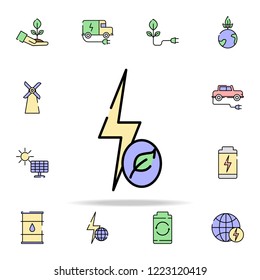 Plant energy icon. sustainable energy icons universal set for web and mobile