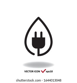 Icono vectorial de energía vegetal, signo simple