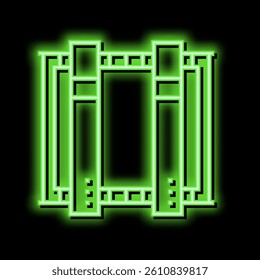 plant equipment for glass production neon light sign vector. plant equipment for glass production illustration