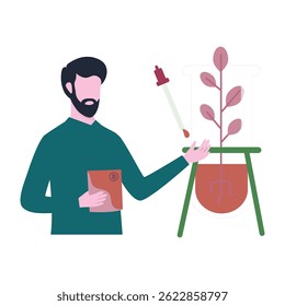 Plant experiment Vector illustration which can easily modify or edit which can easily modify or edit

