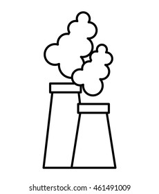plant factory building icon vector isolated graphic
