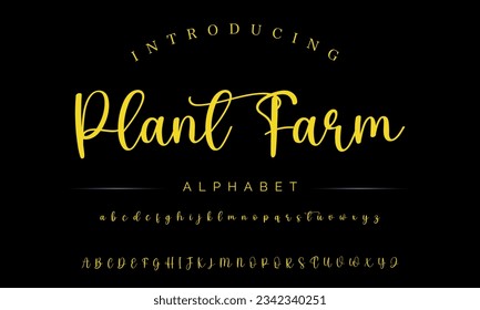 Plant Farm Bold and script alphabets. Vector font duo.