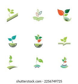 Entwurf eines Vektorgrafik-Logos für Pflanzen