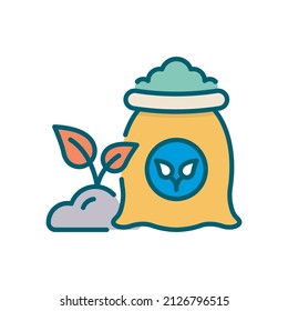 Plant Fertilizer Vector Filled Outline Icon Design illustration. Agriculture and Farming Symbol on White background EPS 10 File