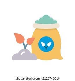Plant Fertilizer Vector Flat Icon Design illustration. Agriculture and Farming Symbol on White background EPS 10 File