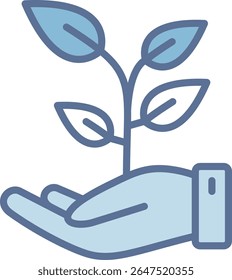 Plant Filled Blue Tone Icon