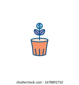 Vektorillustration des mit Pflanzen gefüllten Konturbildes