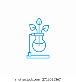 Planta en el Vector de signo de icono de frasco