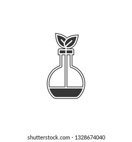 Plant in flask icon. Simple outline vector of Sustainable Energy set icons for UI and UX, website or mobile application on white background