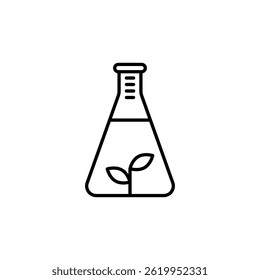 Plant, Flask Icon. Plant, Flask symbol for web design and mobile app. Plant, Flask line logo. Vector illustration.