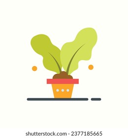 plant flat icon, isolated icon in light background, perfect for website, blog, logo, graphic design, social media, UI, mobile app