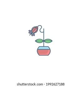 Icono Plano Aislado En Fondo Blanco