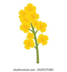 Plant flora icon cartoon vector. Vegetation bloom grain. Butter mustard