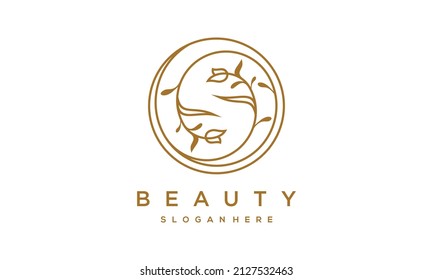 plant floral and leaf pattern icon	
