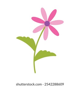 plant flower bloom flat icon logo vector design isolated white background