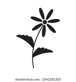 Diseño de Vector de silueta de flor de planta
