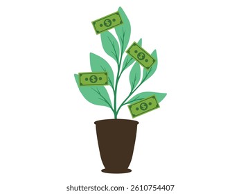 Plant Flower Finance Business Concept