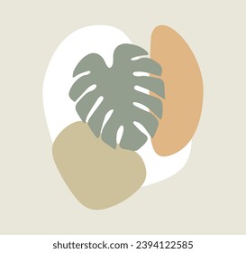 Plant, flower, floral, print, pattern, decoration, fashion. Vector, icon, illustration, abstract, organic, shapes. Nature, forest, leaves, vegetation, beauty