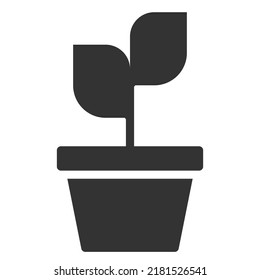 Ilustración vectorial de línea de icono de flor de planta