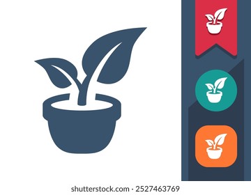 Plant, Flower, Leaf Icon. Professional, pixel perfect icon. EPS 10 format.