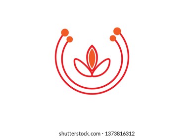 Plant flower logo