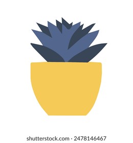 plant in flower pot isolated. Indoor plant for home, office, and premises decoration. House plant vector