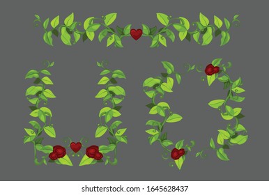 plant frame - vector format