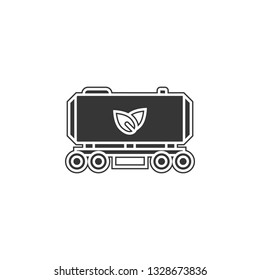 Plant Fuel Train icon. Simple outline vector of Sustainable Energy set icons for UI and UX, website or mobile application on white background