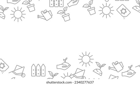 plant and garden icons and backgrounds