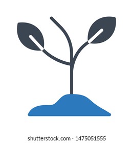 plant glyph colour vector icon