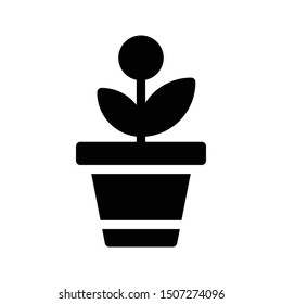 plant glyph flat vector icon