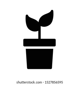 plant glyph flat vector icon