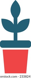 Plant Glyph Two Color Icon For Personal And Commercial Use.
