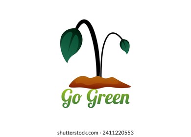 Plant Go Green Environmental Sticker