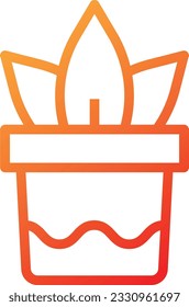 Plant Gradient Icon - Single Icon, Vector