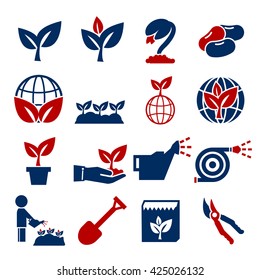 plant, grain icon set
