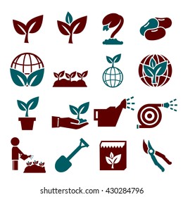 plant, grain icon set