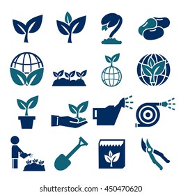plant, grain icon set