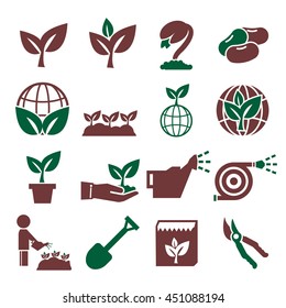 plant, grain icon set