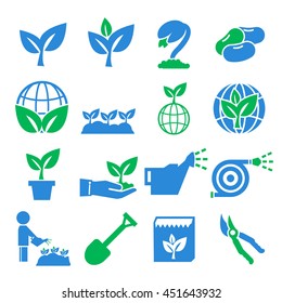 plant, grain icon set