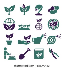 plant, grain icon set