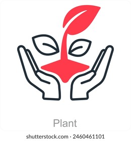 Plant and green icon concept