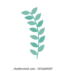 planta con hojas verdes en los lados diseño de ilustración vectorial