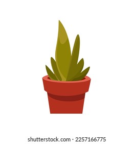 Plant with green leaves for terrace vector illustration. Cartoon drawing of summer garden or patio element isolated on white background. Leisure, outdoor activity, nature concept
