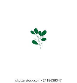 planta con hojas verdes planta vectorial