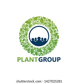 Plant Group Logo Template Design Vector, Emblem, Design Concept, Creative Symbol, Icon