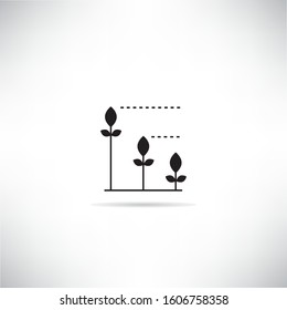 plant grow detector for smart farm concept icon