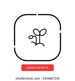 Plant grow, plant symbol vector icon